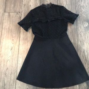 Zara black lace dress